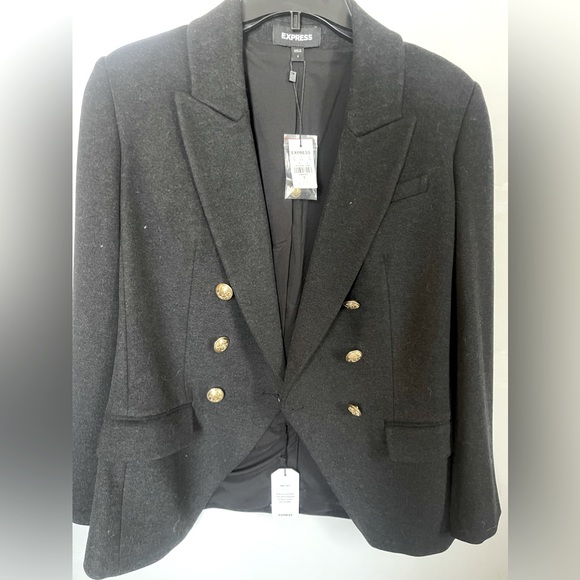 Express Blazer- Black with Gold Button detail. - Picture 1 of 4